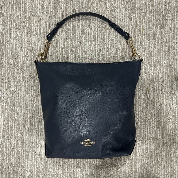 Coach Handbags - Coach Pebbled Leather Shoulder Bag with Braided Strap